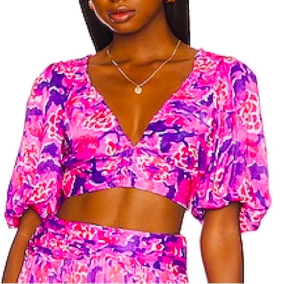 Rococo Sand Tops - Rococo Sand purple & pink crop top